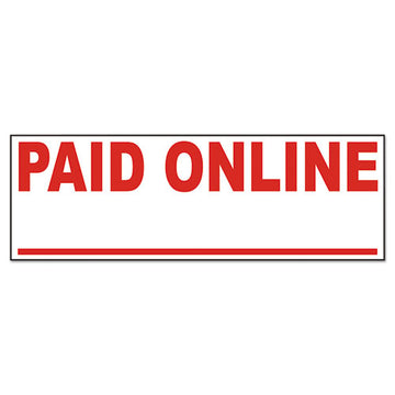 Universal® Message Stamp, Paid Online, Pre-inked One-color, Red freeshipping - TVN Wholesale